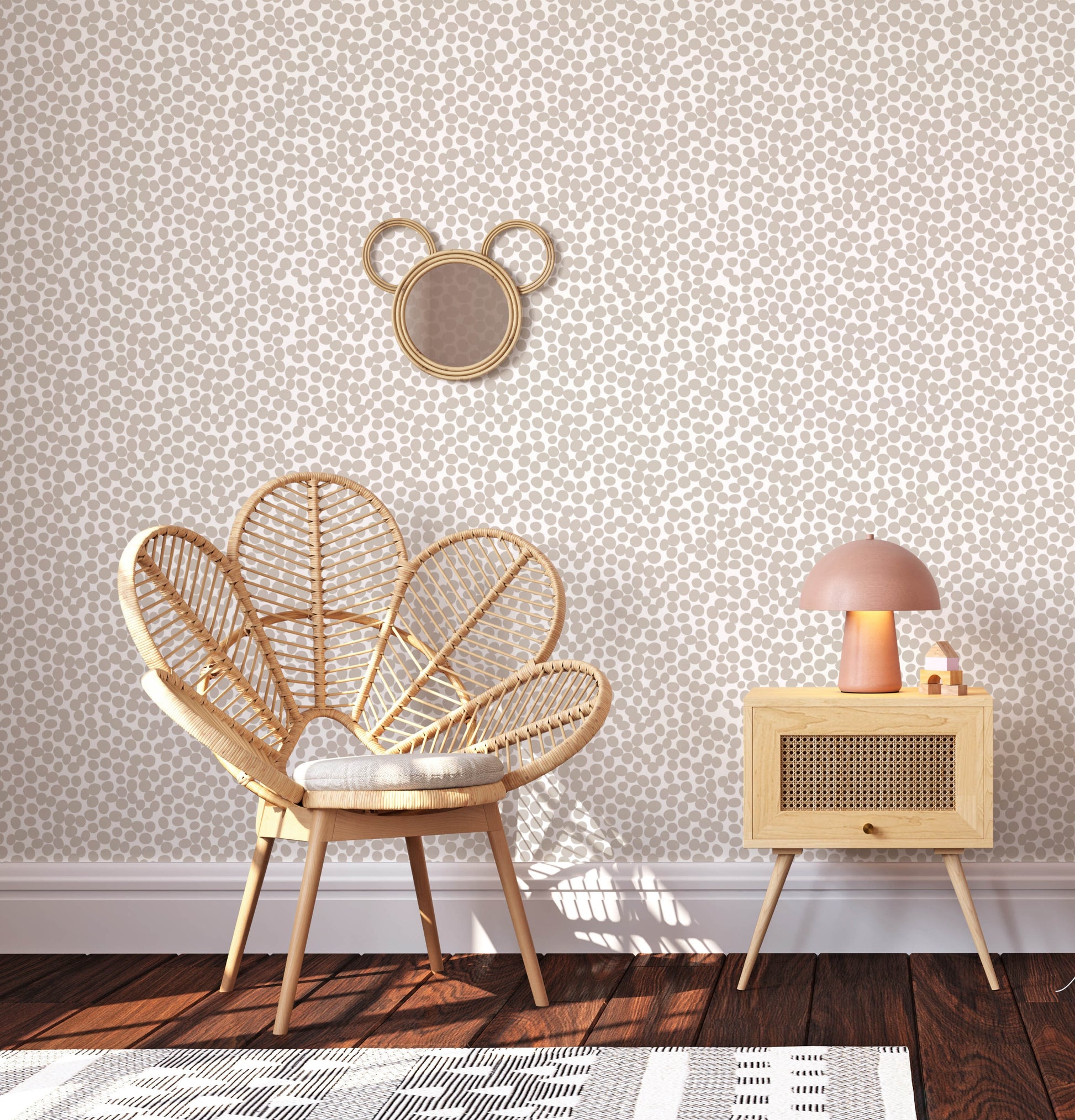 Removable Wallpaper - Spots (Linen) - Wallpaper - Fable and Fawn 