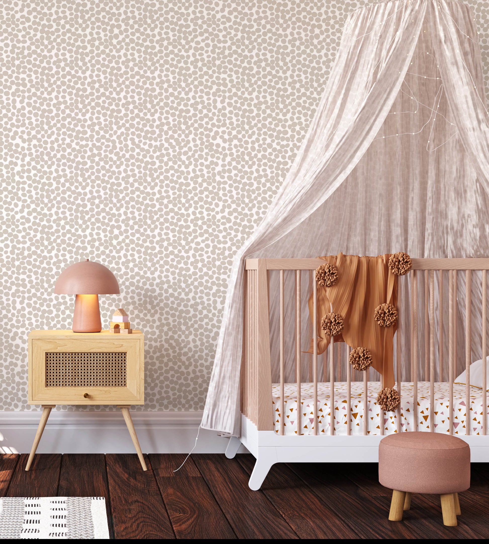 Removable Wallpaper - Spots (Linen) - Wallpaper - Fable and Fawn 