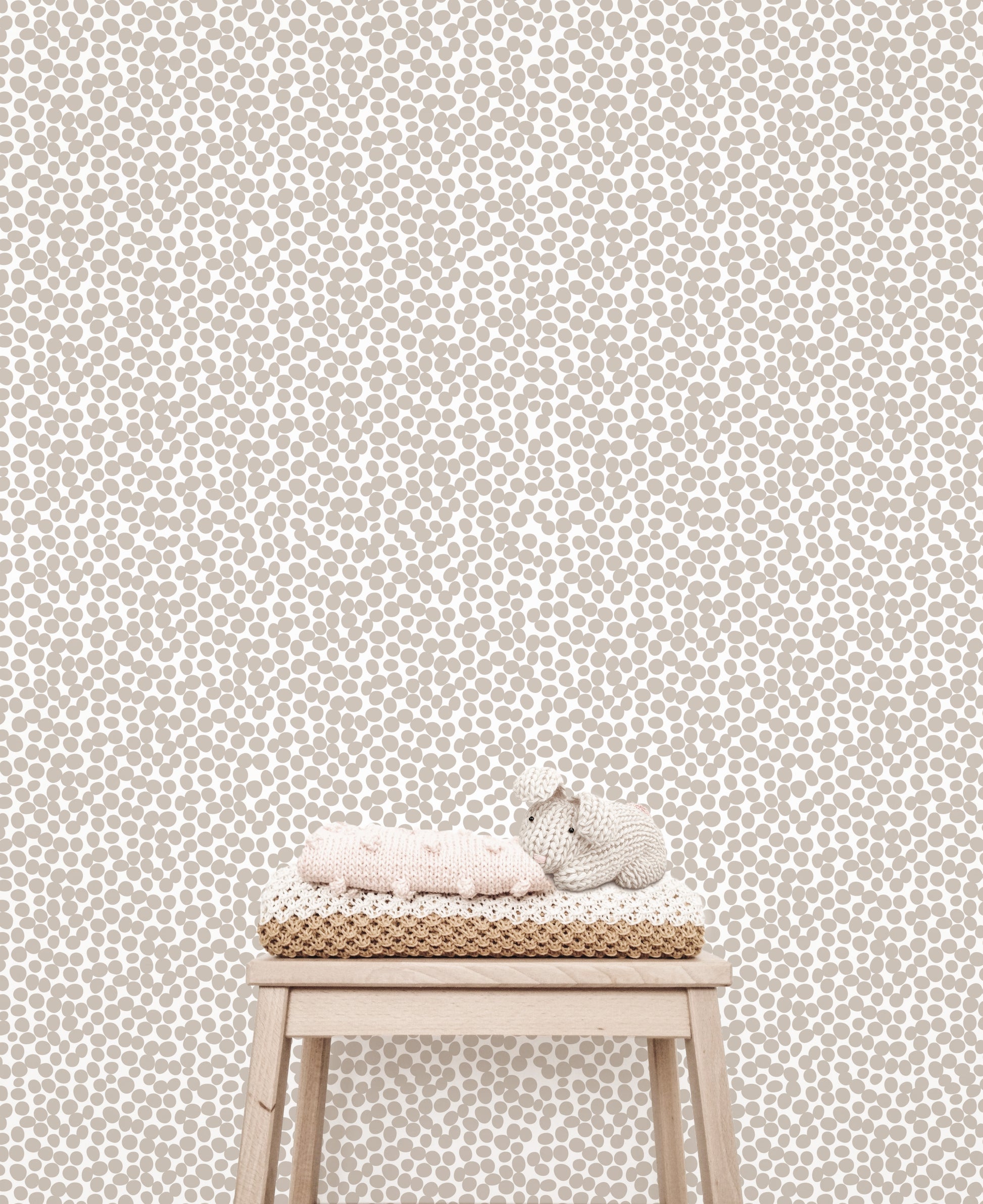 Removable Wallpaper - Spots (Linen) - Wallpaper - Fable and Fawn 