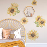 Sunflower Wall Decals - Wall Decals - Fable and Fawn