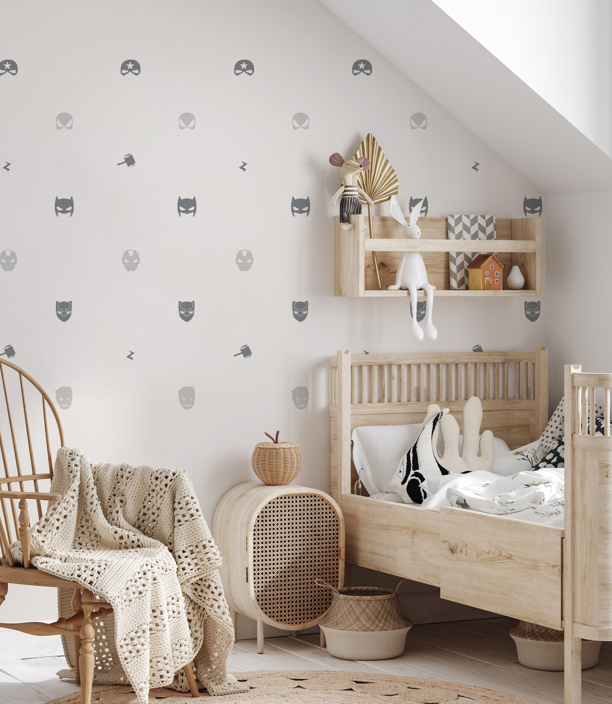 Superhero Wall Decals - 1 or 2 Colour Option - Wall Decals - Fable and Fawn 