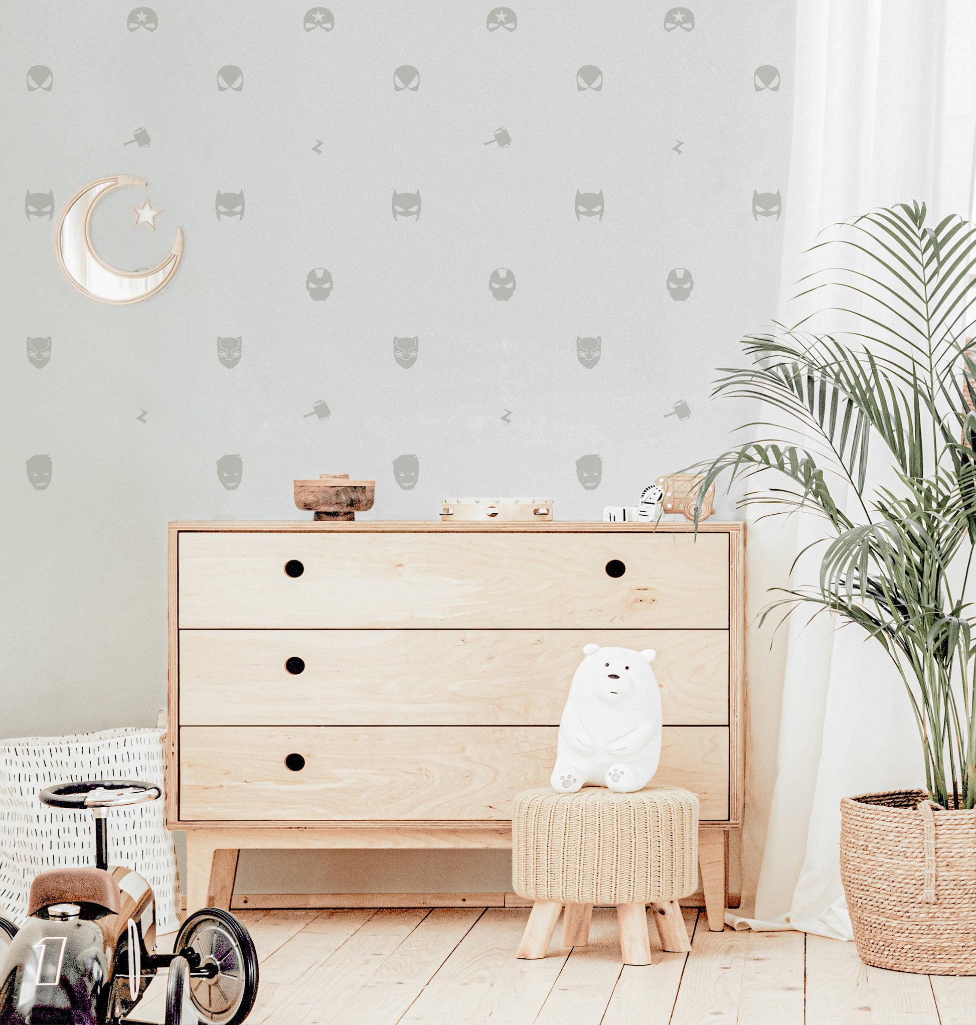 Superhero Wall Decals - 1 or 2 Colour Option - Wall Decals - Fable and Fawn 