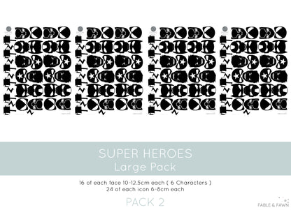 Superhero Wall Decals - 1 or 2 Colour Option - Wall Decals - Fable and Fawn 