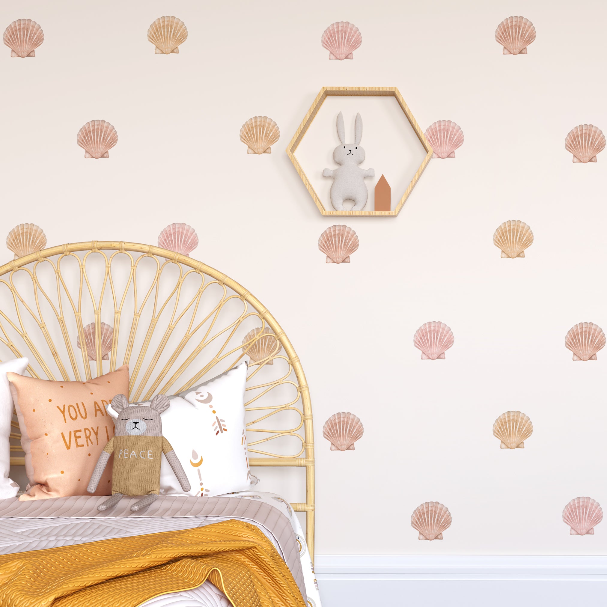 Seashell Wall Decals (Gold) - Wall Decals - Fable and Fawn