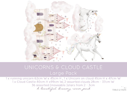 Unicorn Wall Decal Set - Wall Decals - Fable and Fawn 