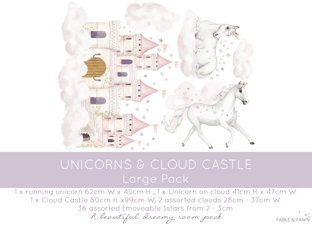 Unicorn Wall Decal Set - Wall Decals - Fable and Fawn