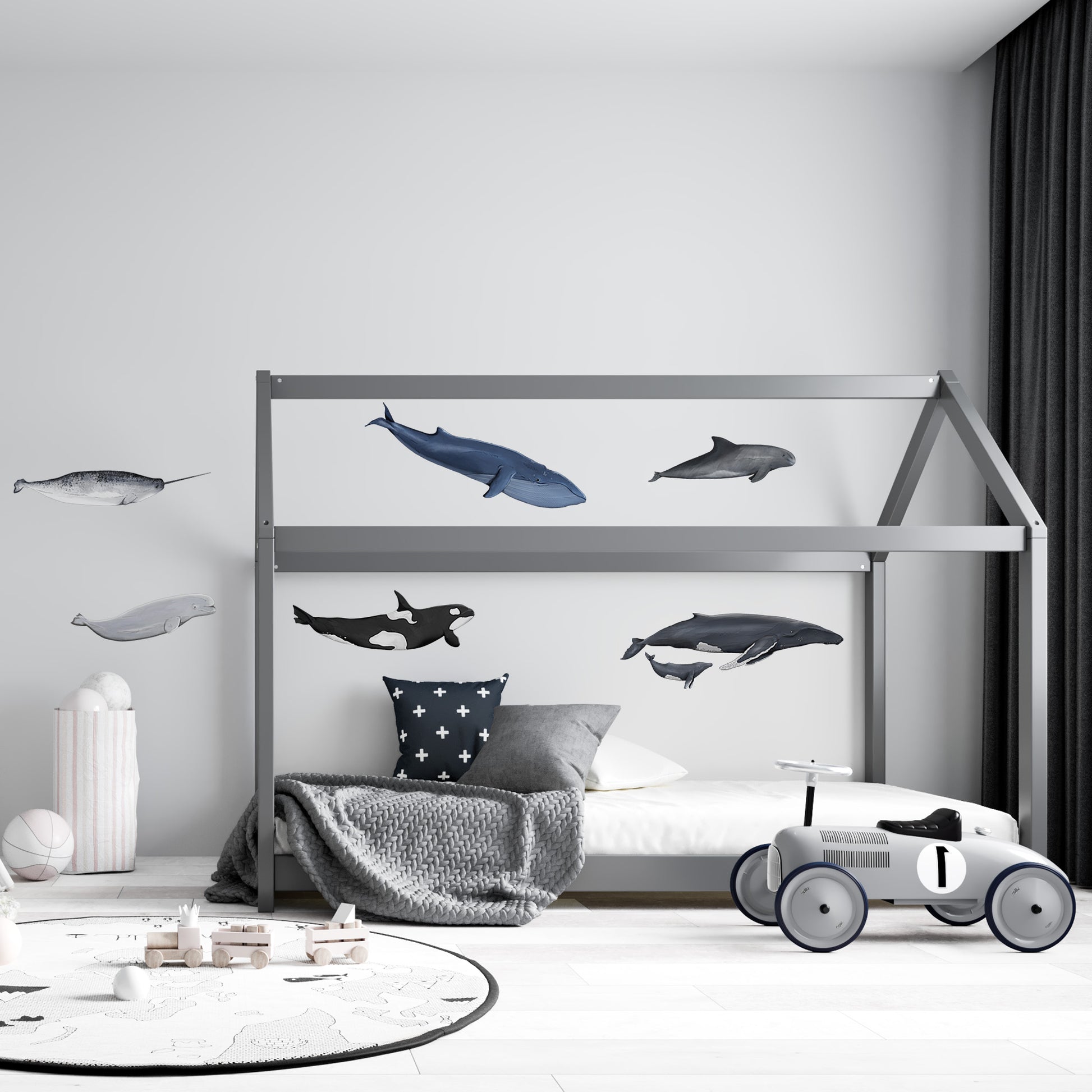 Ocean Themed Wall Decals (Whales) - Wall Decals - Fable and Fawn 