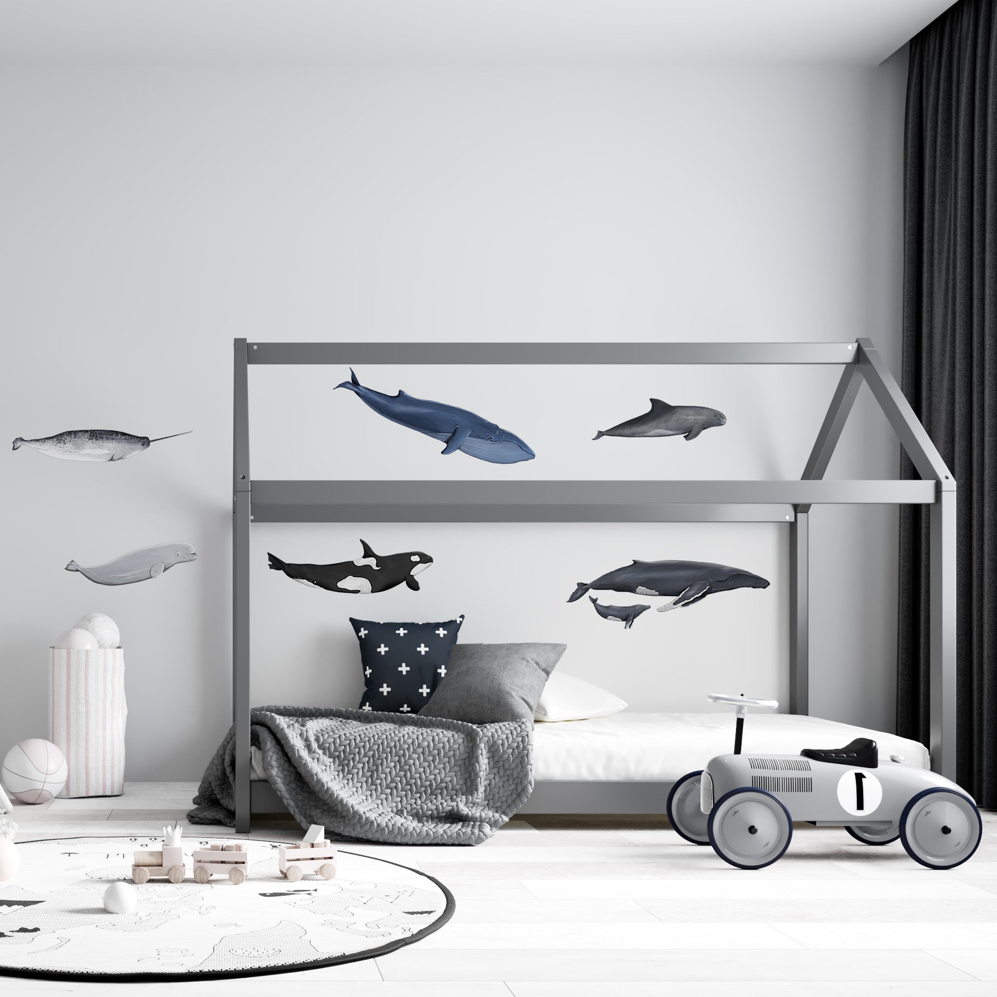 Ocean Themed Wall Decals (Whales) - Wall Decals - Fable and Fawn