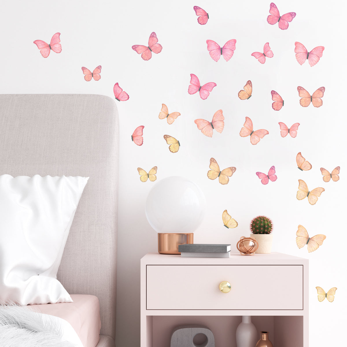 Butterfly Wall Decals (Sunset) - Wall Decals - Fable and Fawn