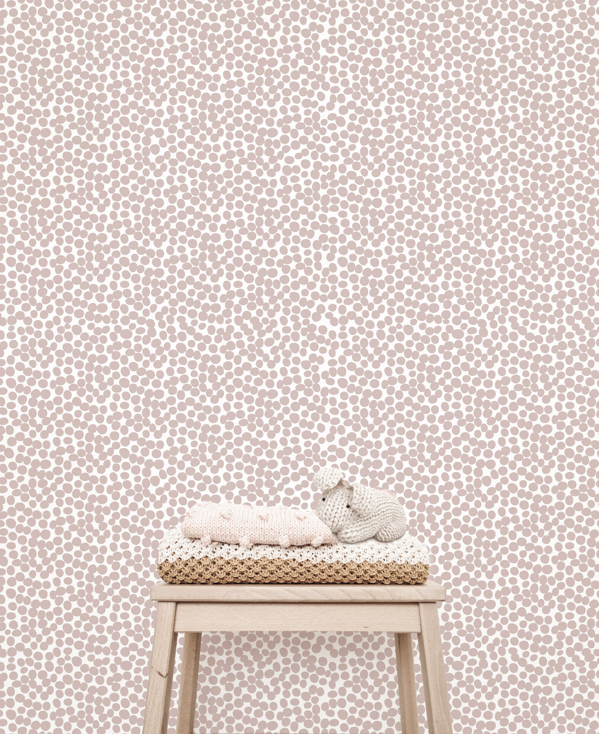 Removable Wallpaper - Spots (Blush) - Wallpaper - Fable and Fawn