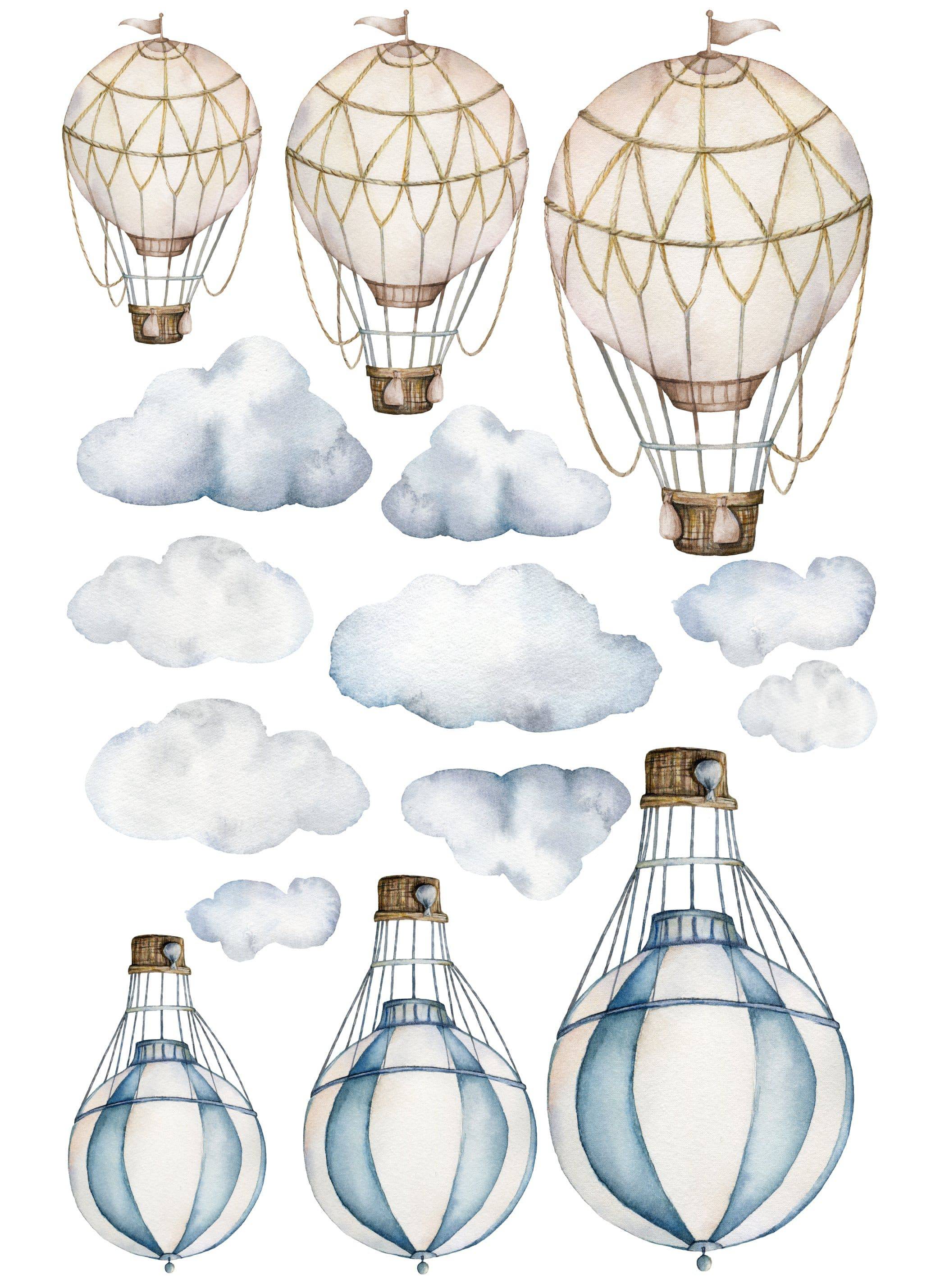 Hot Air Balloon Wall Decals - Wall Decals - Fable and Fawn