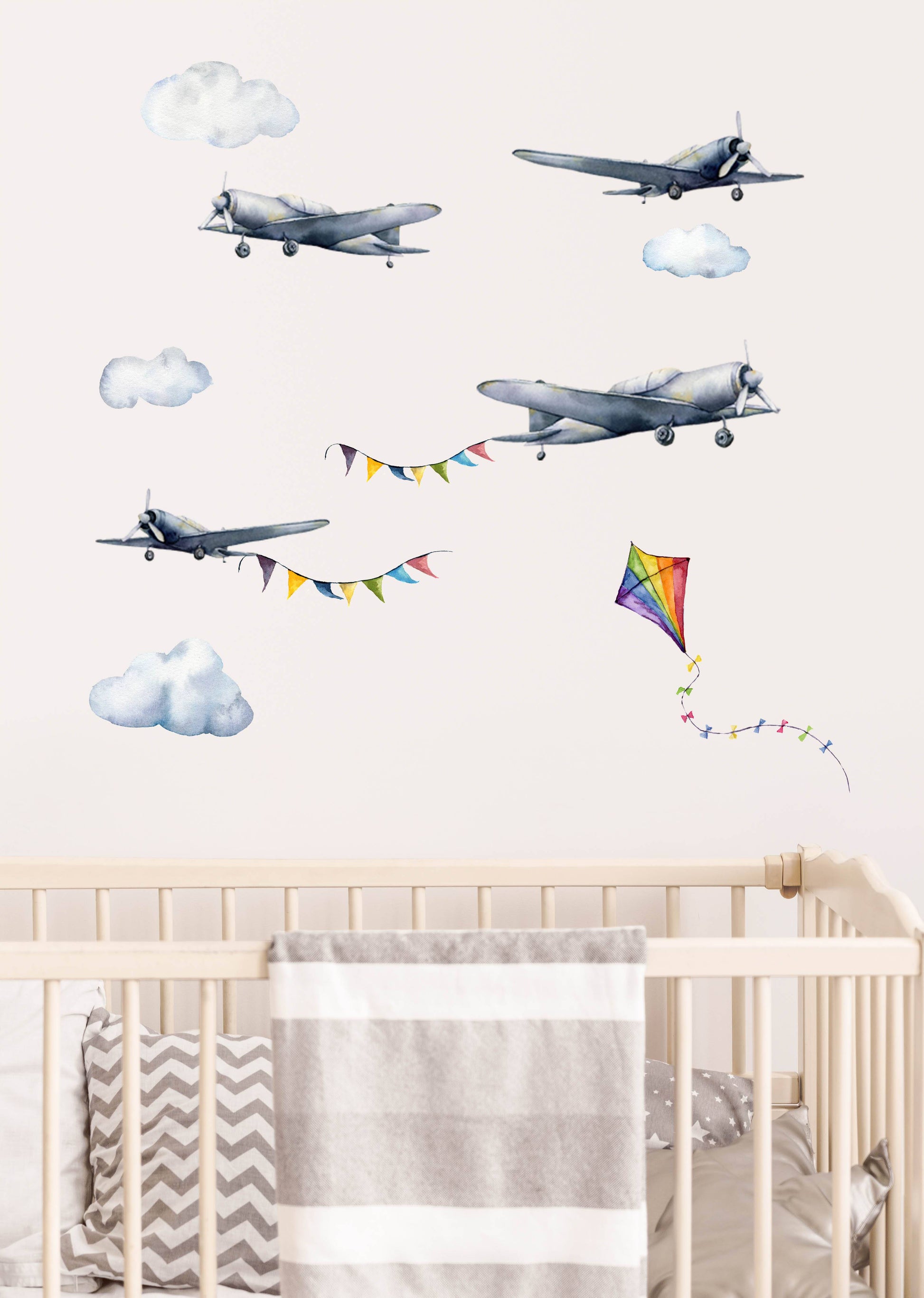 Vintage Airplane Wall Stickers - Wall Decals - Fable and Fawn 