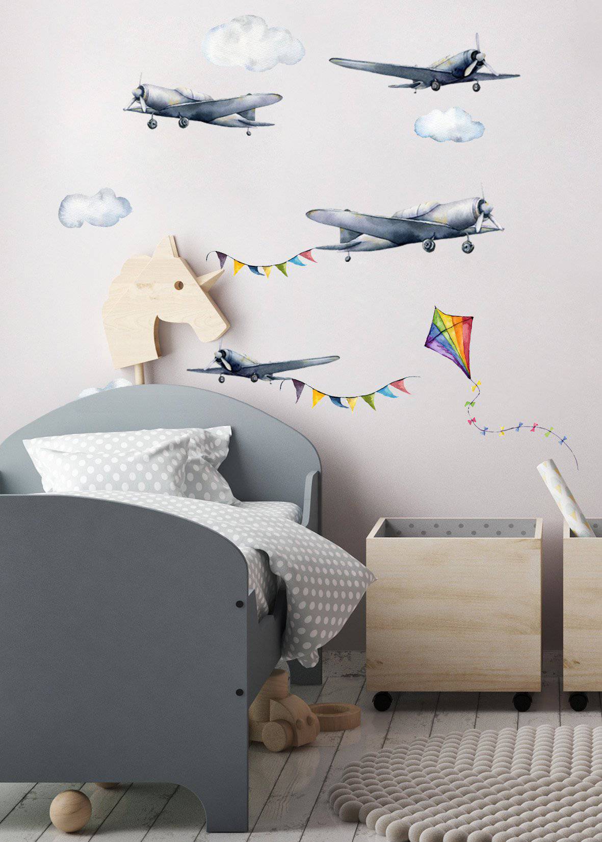 Vintage Airplane Wall Stickers - Wall Decals - Fable and Fawn