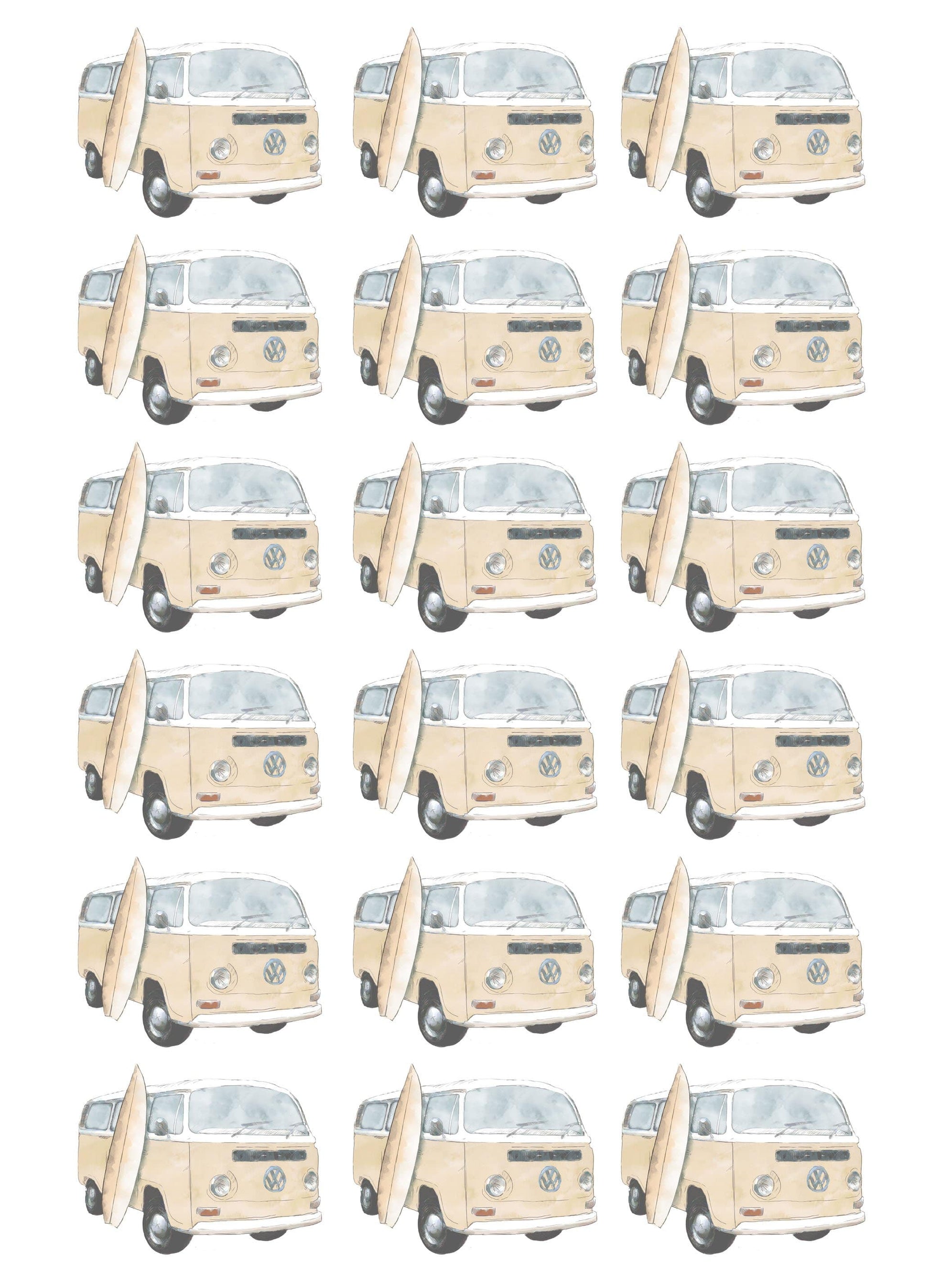 Mini Kombi Wall Decals - Wall Decals - Fable and Fawn 