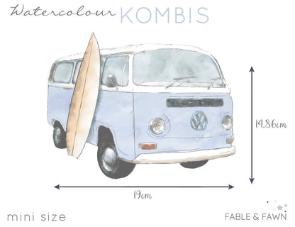 Mini Kombi Wall Decals - Wall Decals - Fable and Fawn 