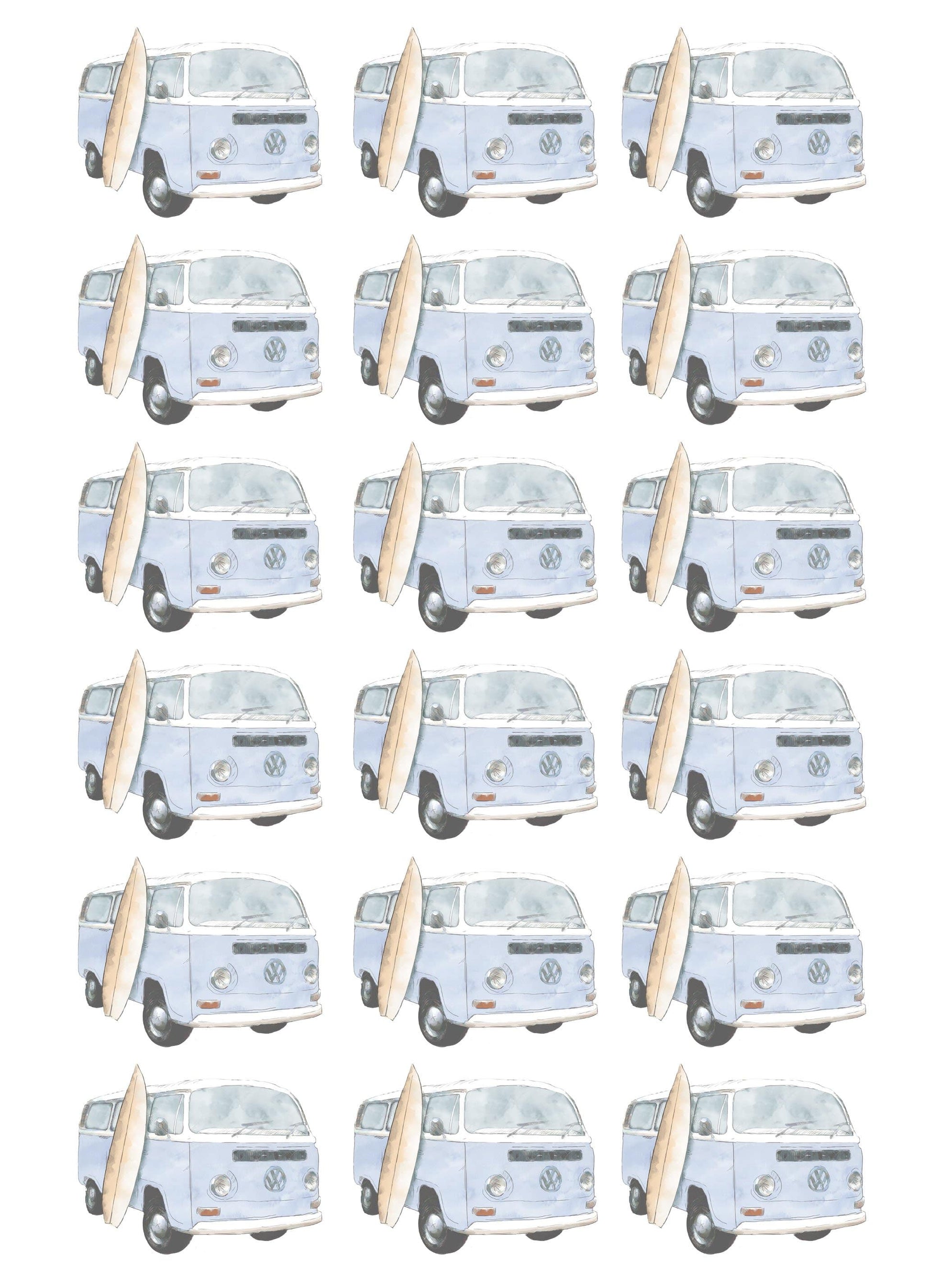 Mini Kombi Wall Decals - Wall Decals - Fable and Fawn 