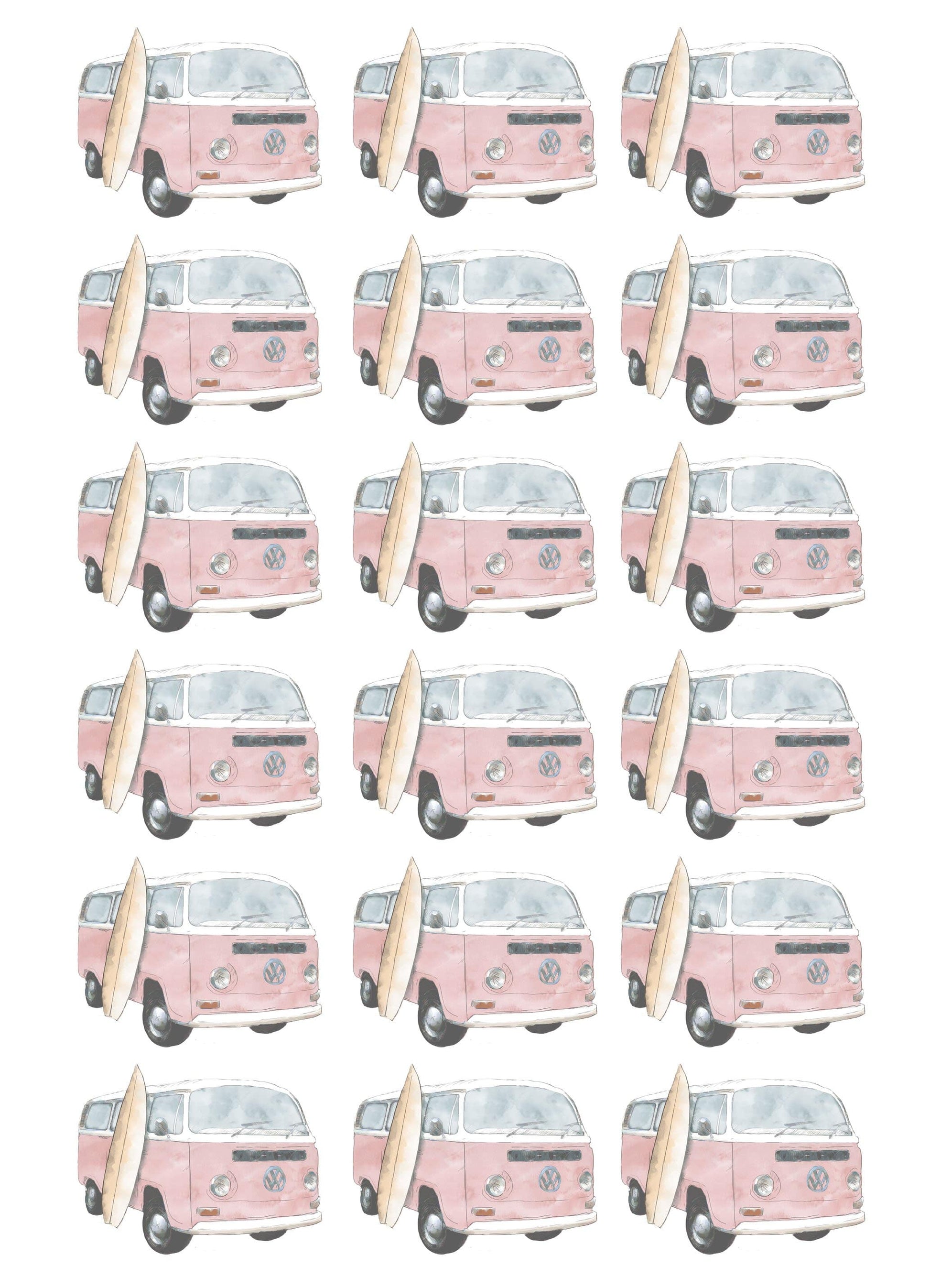 Mini Kombi Wall Decals - Wall Decals - Fable and Fawn 