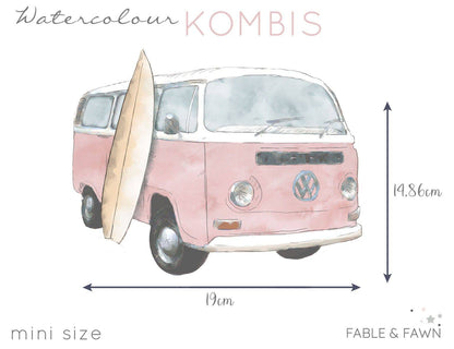 Mini Kombi Wall Decals - Wall Decals - Fable and Fawn 