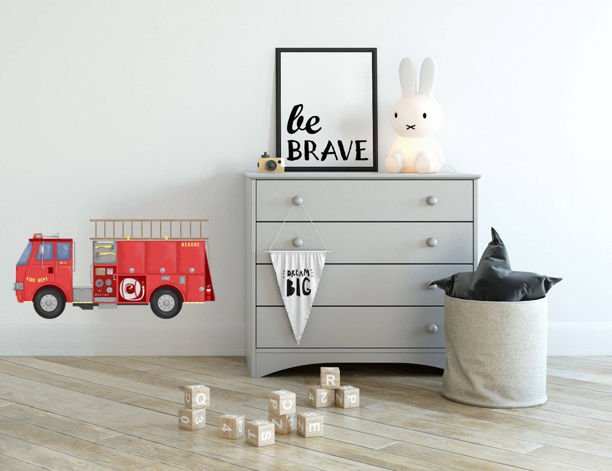 Fire Engine Wall Decals - Wall Decals - Fable and Fawn