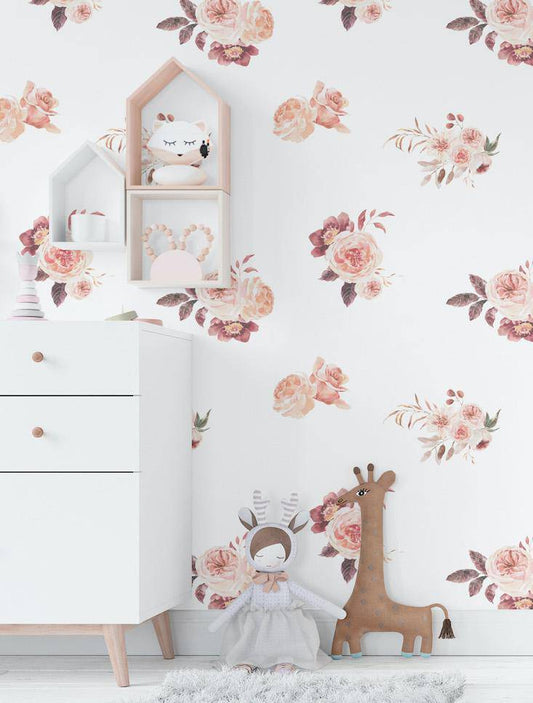 Lana Floral Wallpaper - Wallpaper - Fable and Fawn 