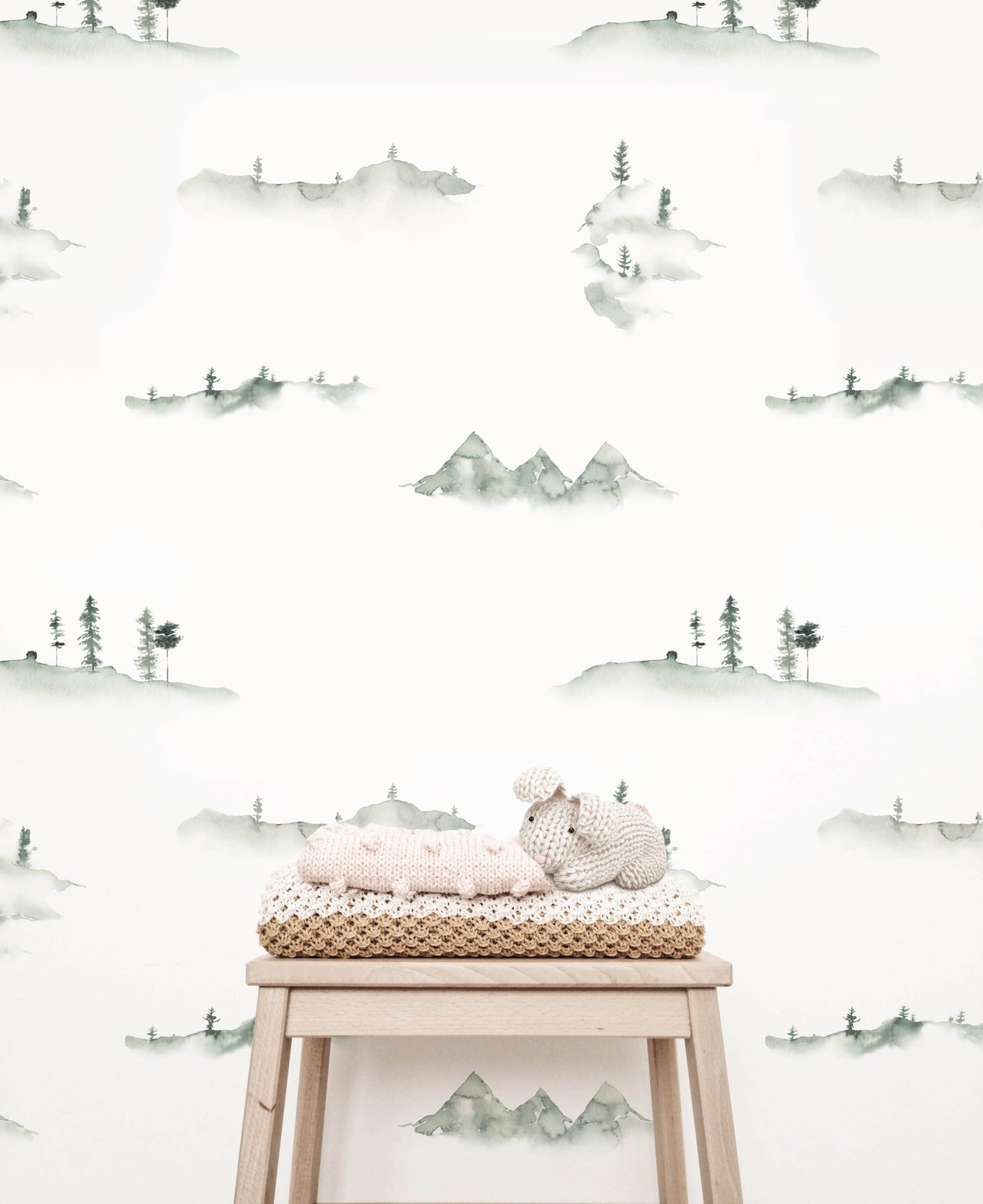 Removable Wallpaper - Misty Mountain | Fable and Fawn