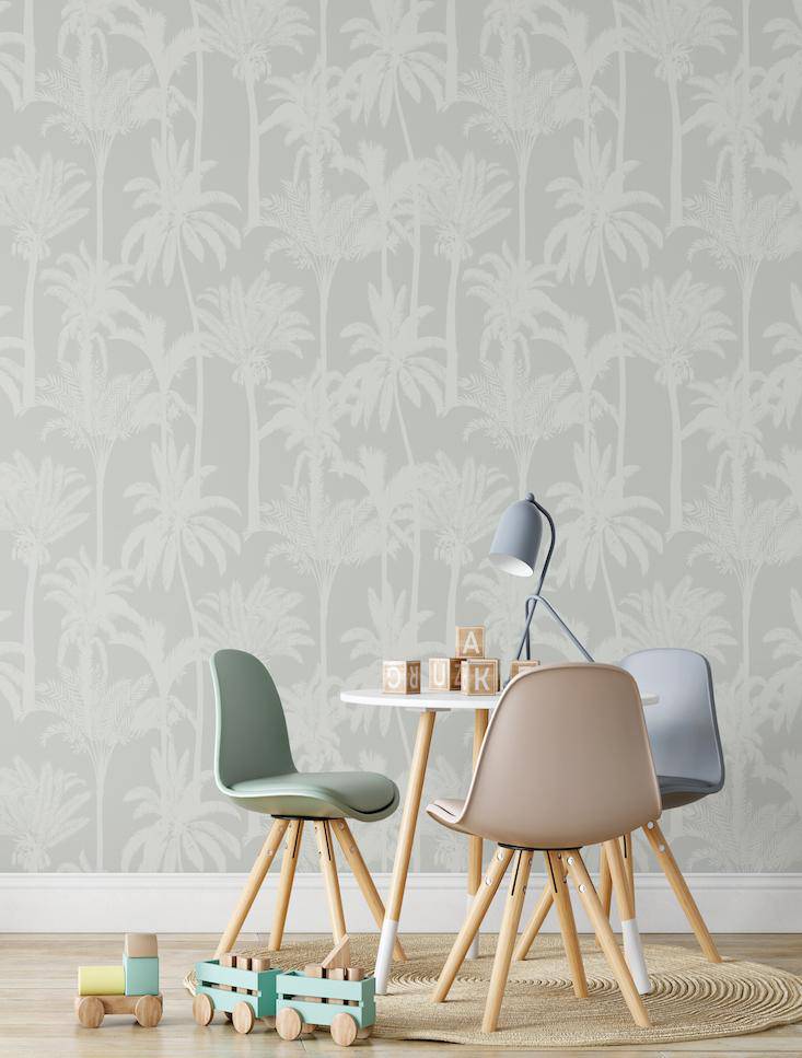 Palm Tree Wallpaper (Sage) - Wallpaper - Fable and Fawn 
