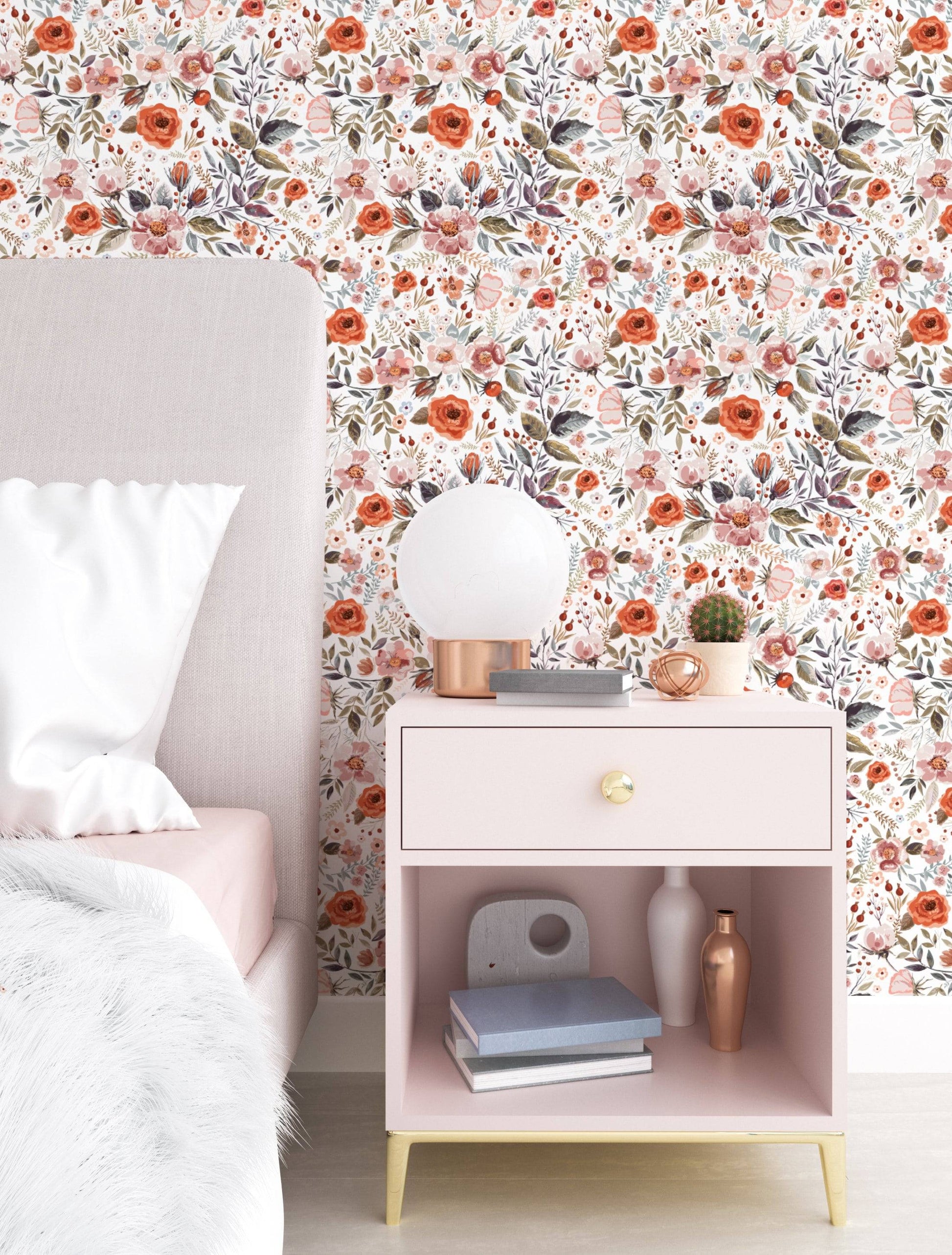 Poppy - Floral Wallpaper - Wallpaper - Fable and Fawn 