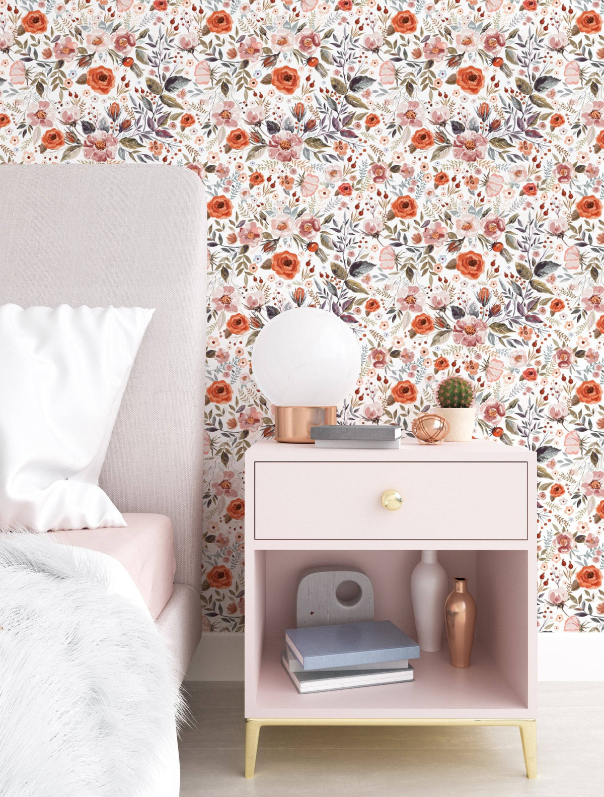 Poppy - Floral Wallpaper - Wallpaper - Fable and Fawn