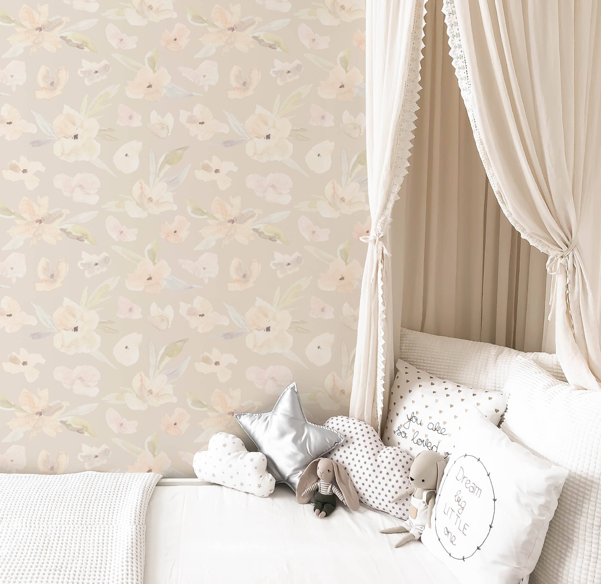 Pretty Posy Floral Wallpaper (4 colour-ways) - Wallpaper - Fable and Fawn 