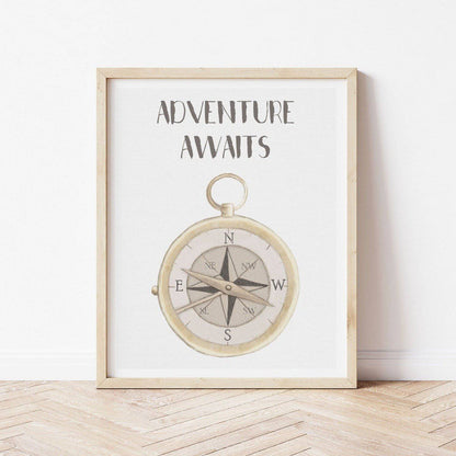 Adventure Awaits Quote Print - Kids Wall Art - Fable and Fawn 