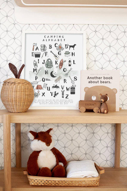 Camping Alphabet Print - Kids Wall Art - Fable and Fawn 