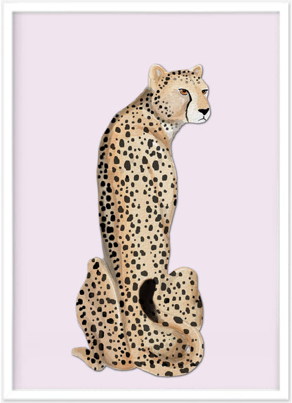 Cheetah Print (Pink) - Kids Wall Art - Fable and Fawn 