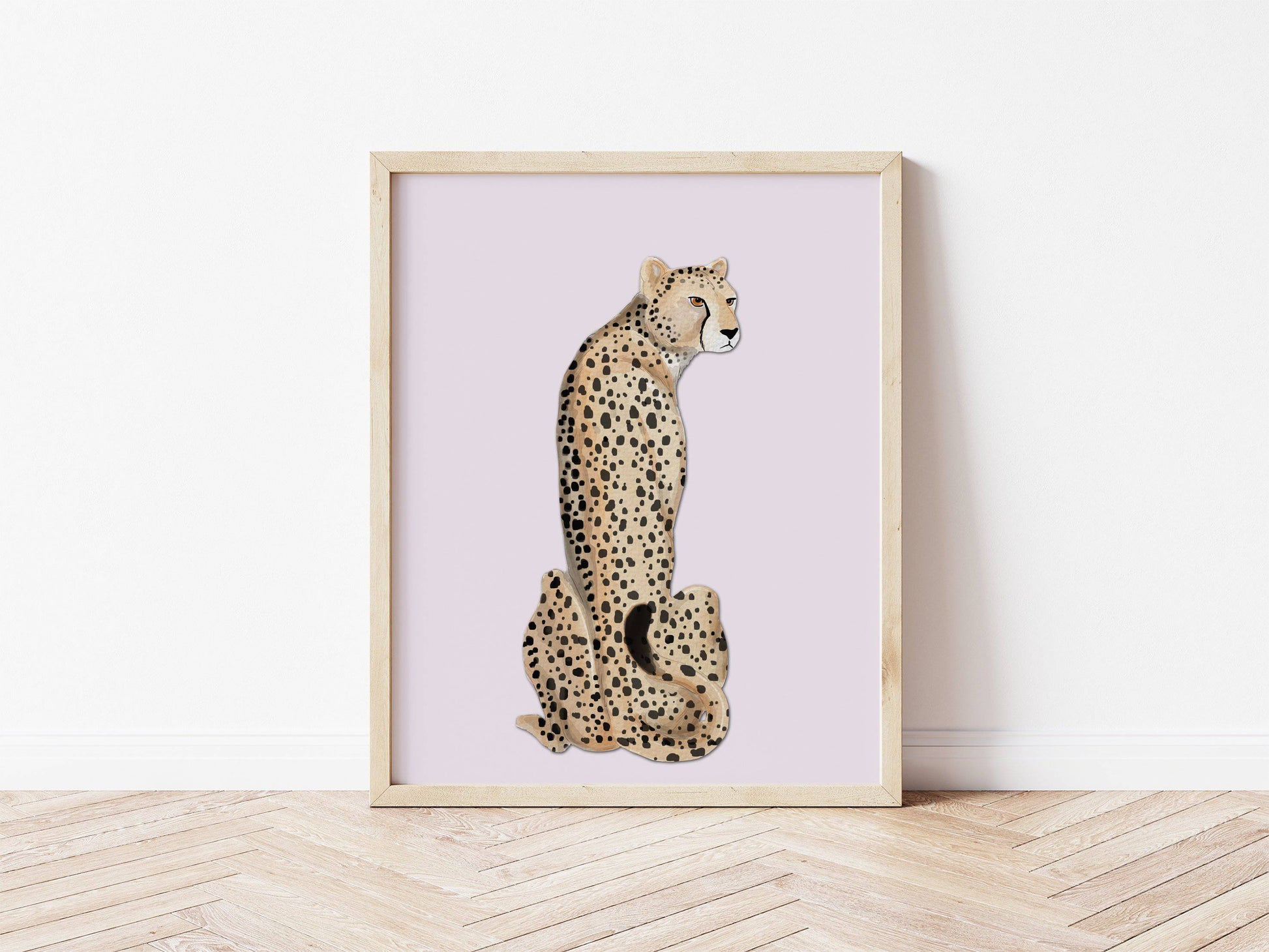 Cheetah Print (Pink) - Kids Wall Art - Fable and Fawn 