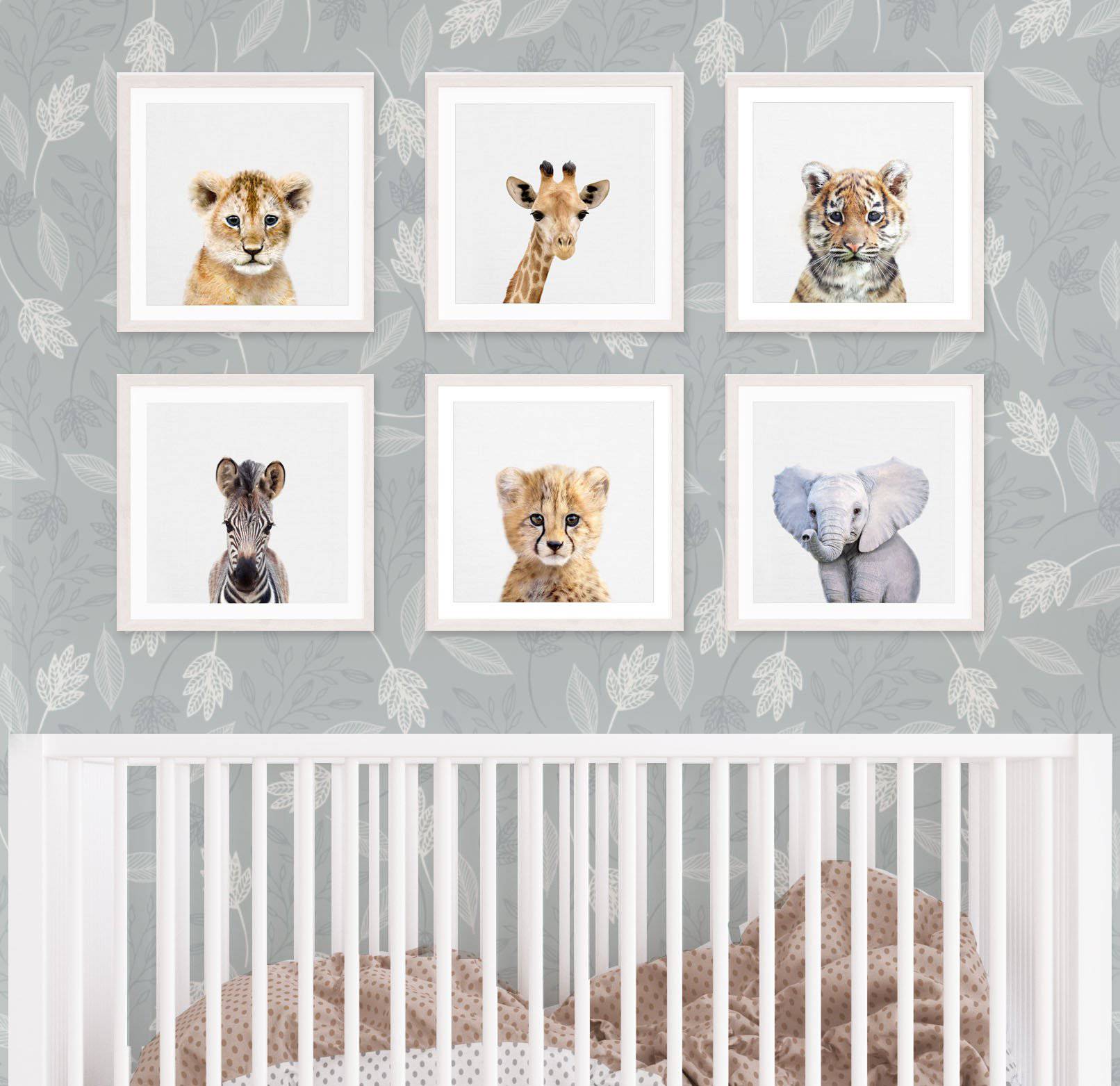 Baby Safari Animal Prints - Kids Wall Art - Fable and Fawn 
