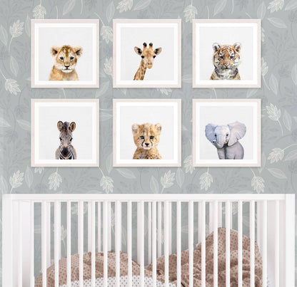 Baby Safari Animal Prints - Kids Wall Art - Fable and Fawn 