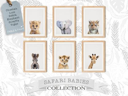 Baby Safari Animal Prints - Kids Wall Art - Fable and Fawn 