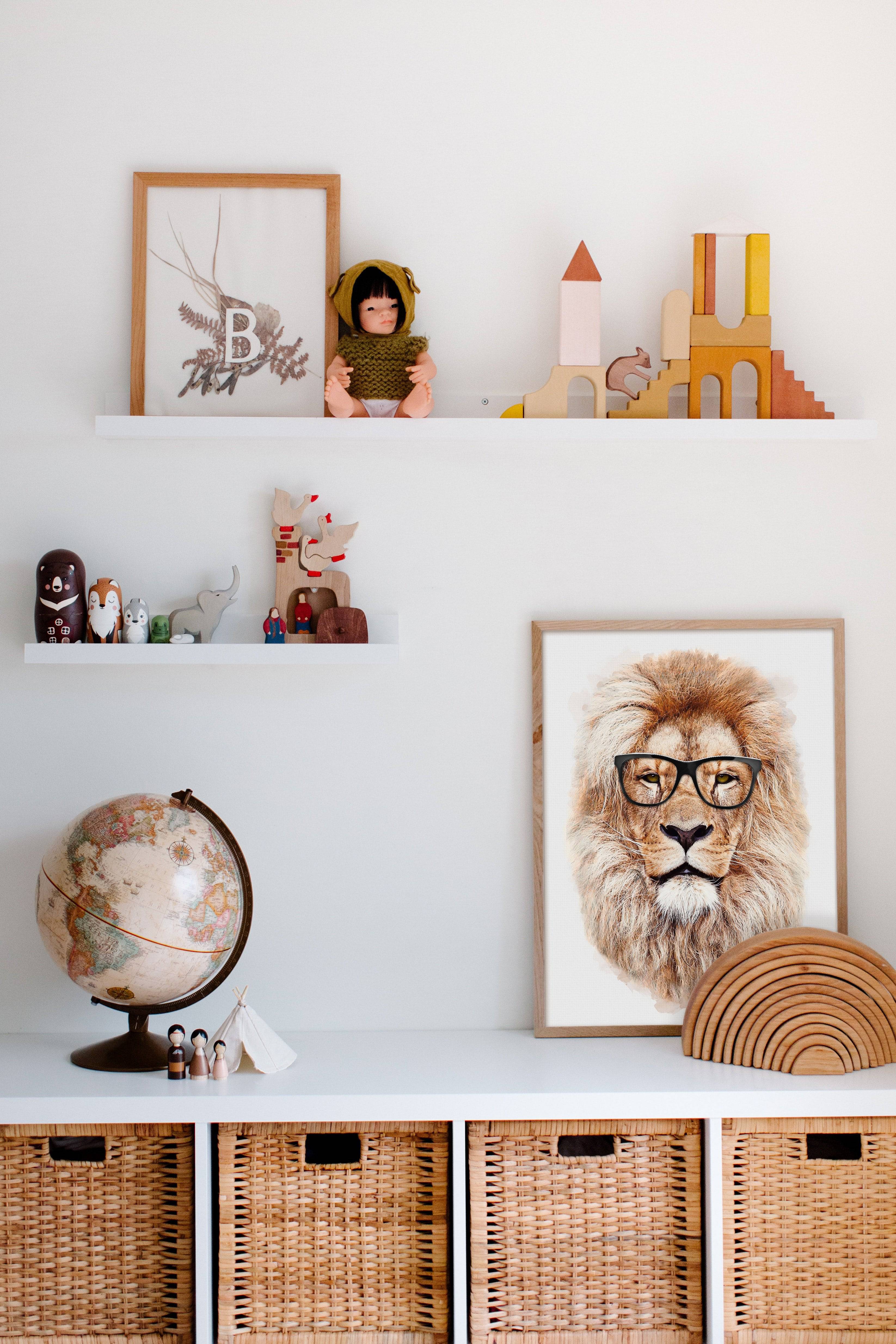 Mr. Lion | Lion With Glasses Print - PRINT - Fable and Fawn