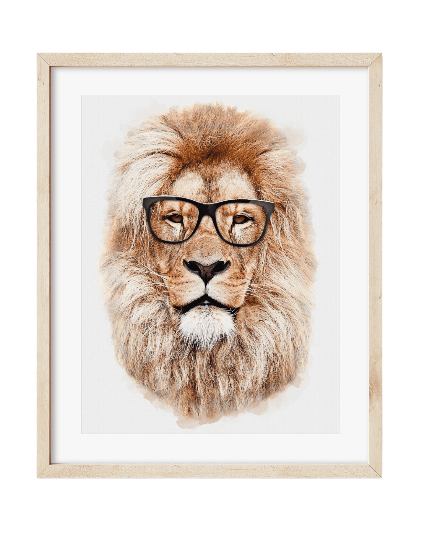 Mr. Lion | Lion With Glasses Print - PRINT - Fable and Fawn 