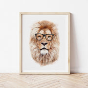 Mr. Lion | Lion With Glasses Print - PRINT - Fable and Fawn