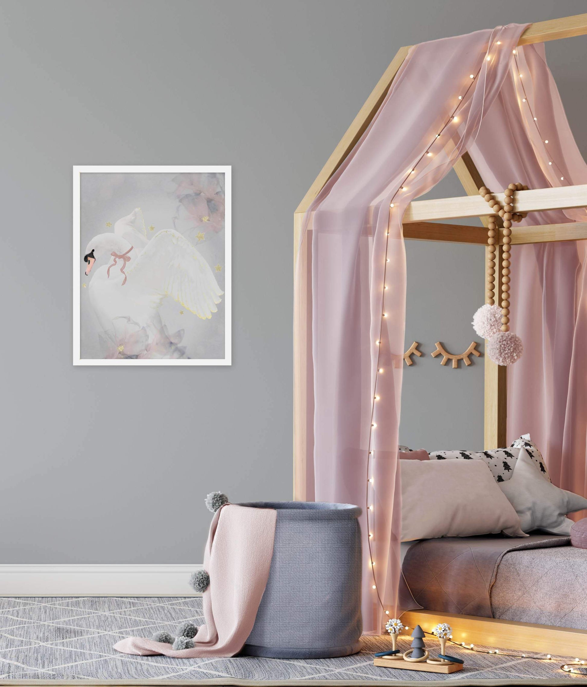 Swan Princess Print - PRINT - Fable and Fawn 