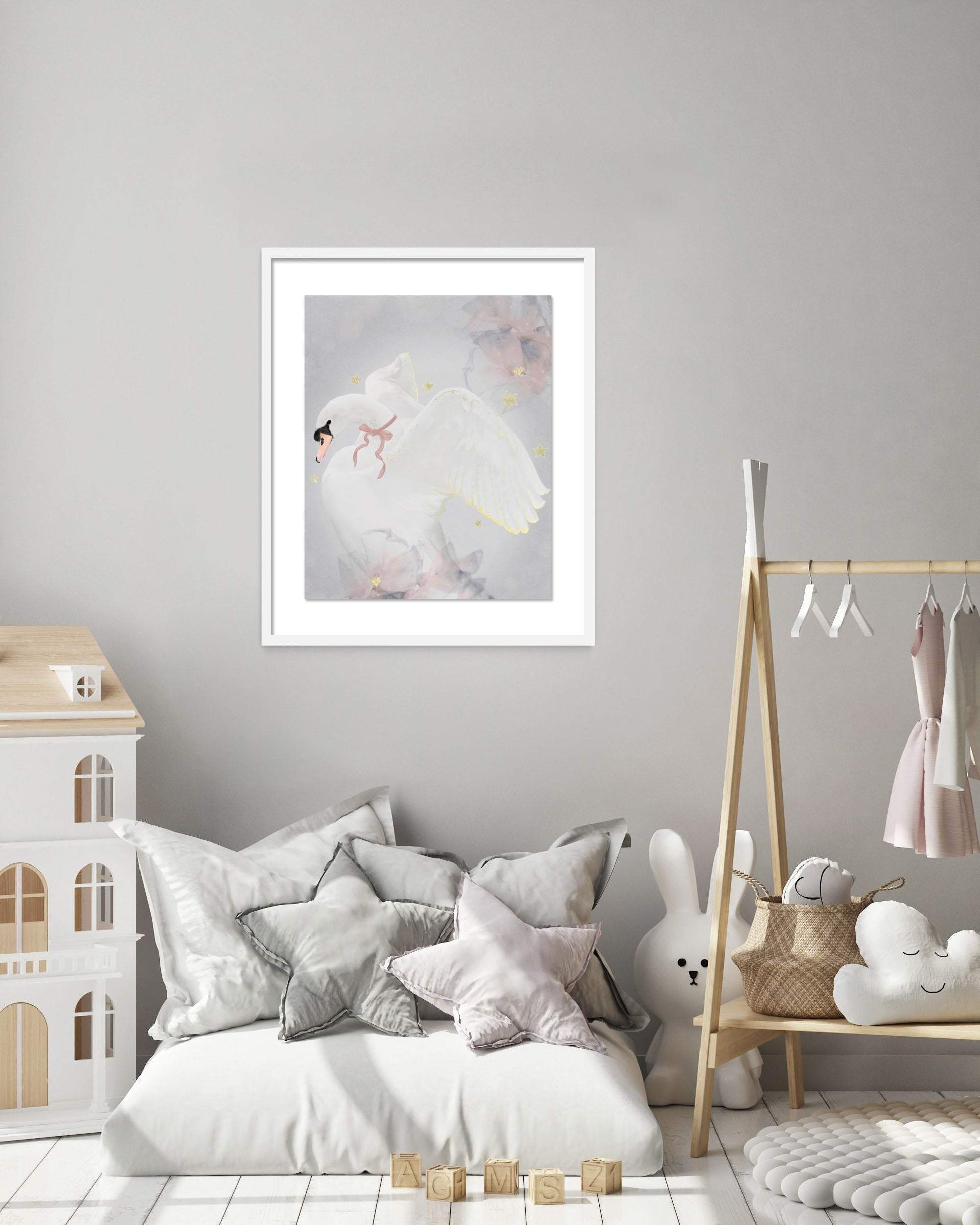 Swan Princess Print - PRINT - Fable and Fawn 