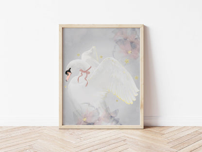 Swan Princess Print - PRINT - Fable and Fawn 