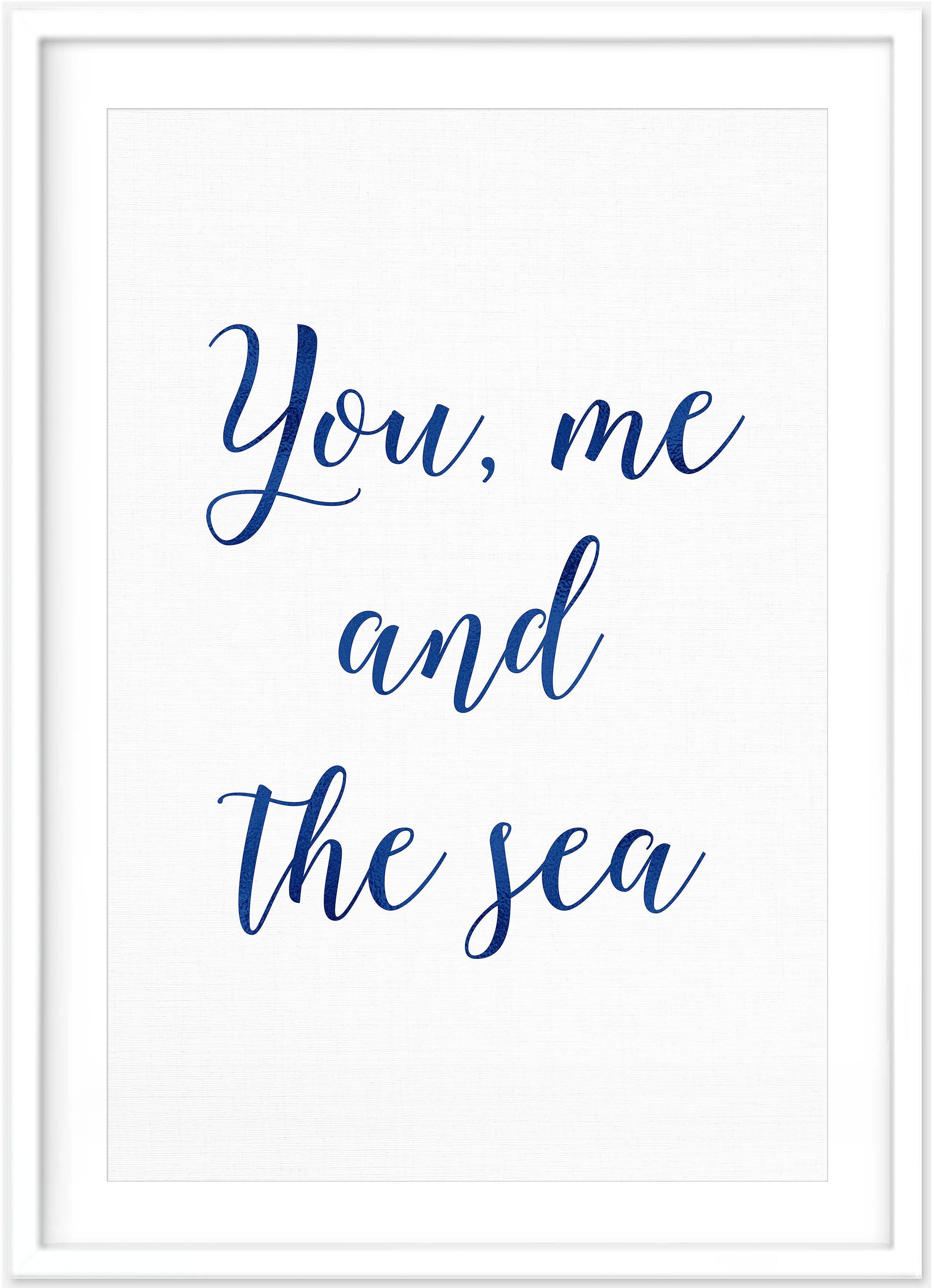 You Me and the Sea (Blue) | Beach Print - PRINT - Fable and Fawn 
