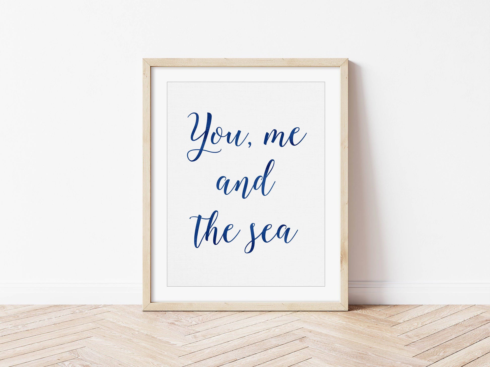 You Me and the Sea (Blue) | Beach Print - PRINT - Fable and Fawn 