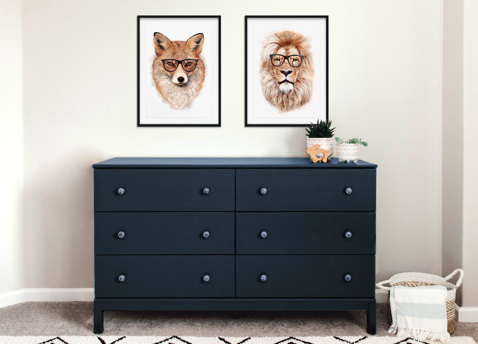 Fox In Glasses Print | Animal Wall Art - PRINT - Fable and Fawn 