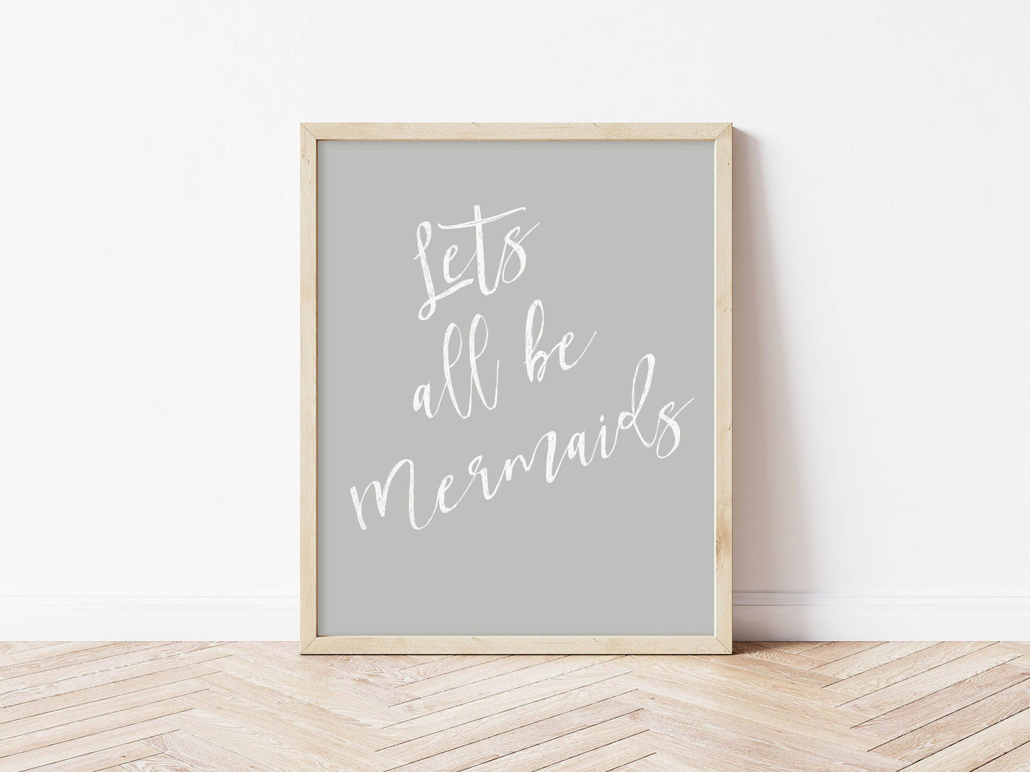 Let's All Be Mermaids Print (Sage) - PRINT - Fable and Fawn 