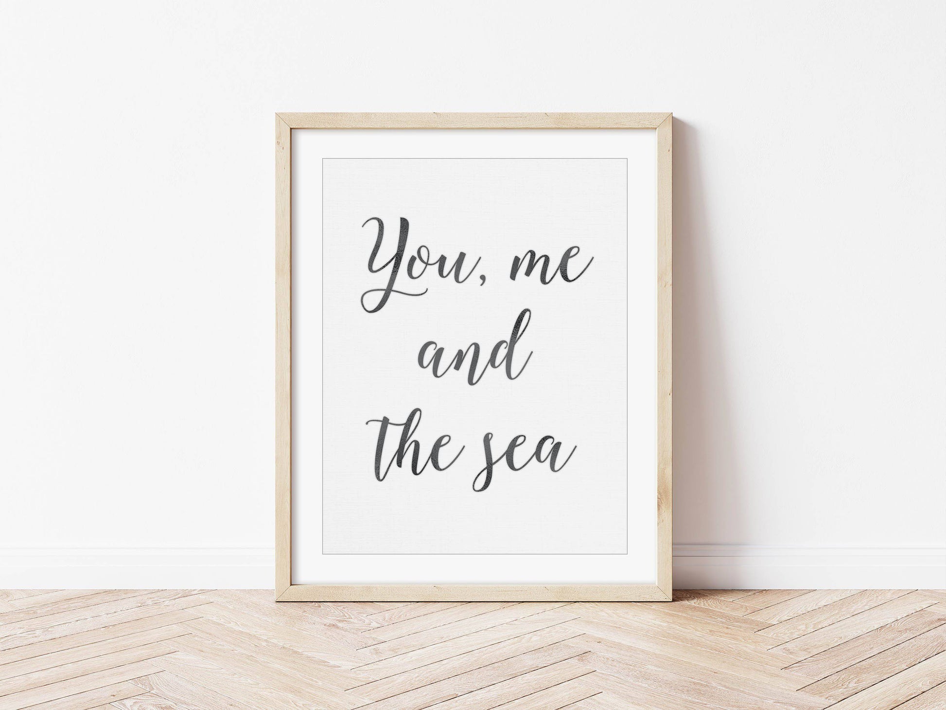 You Me & the Sea (Grey) | Beach Print - PRINT - Fable and Fawn 