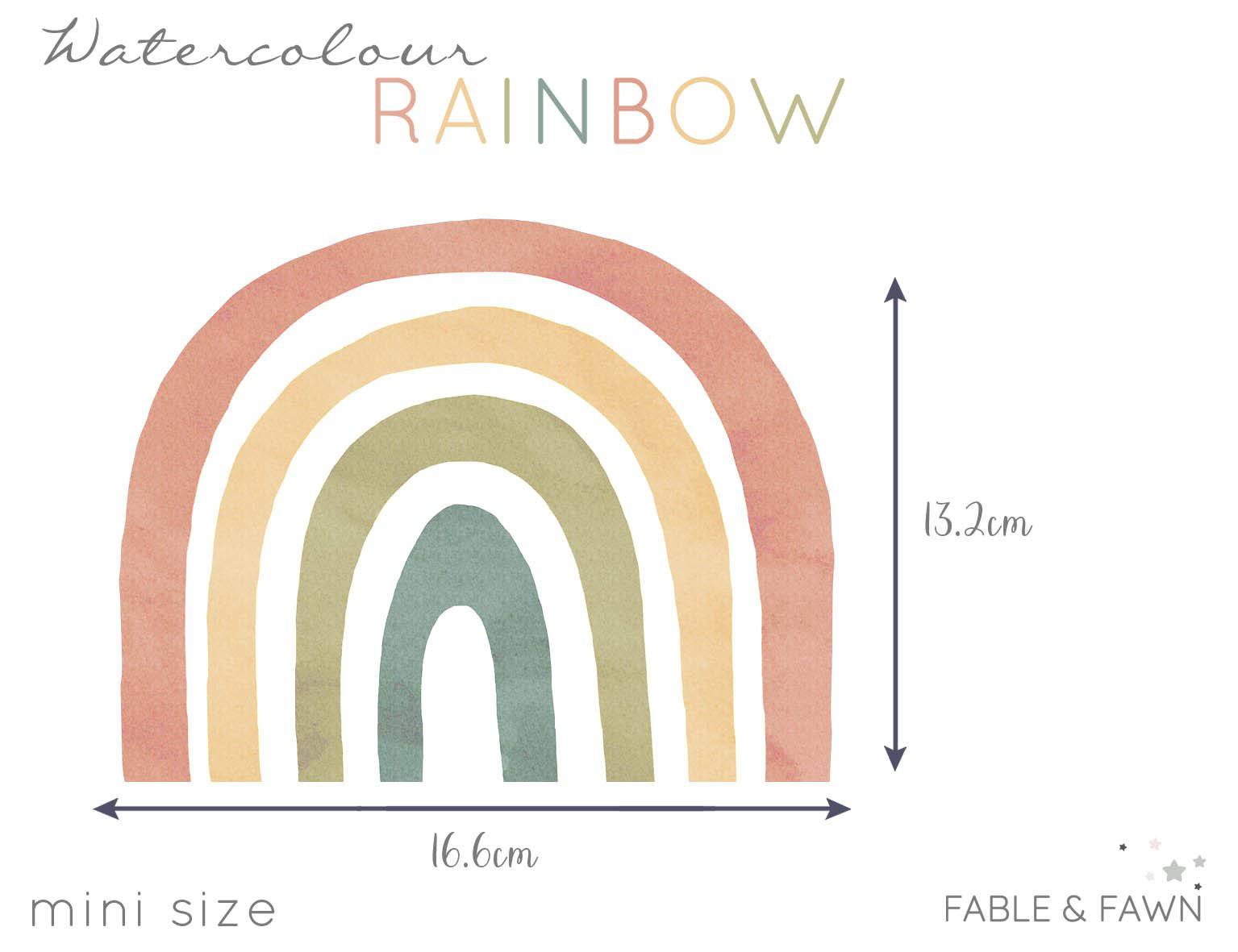 Rainbow Wall Decals (Bright) - Wall Decals - Fable and Fawn 