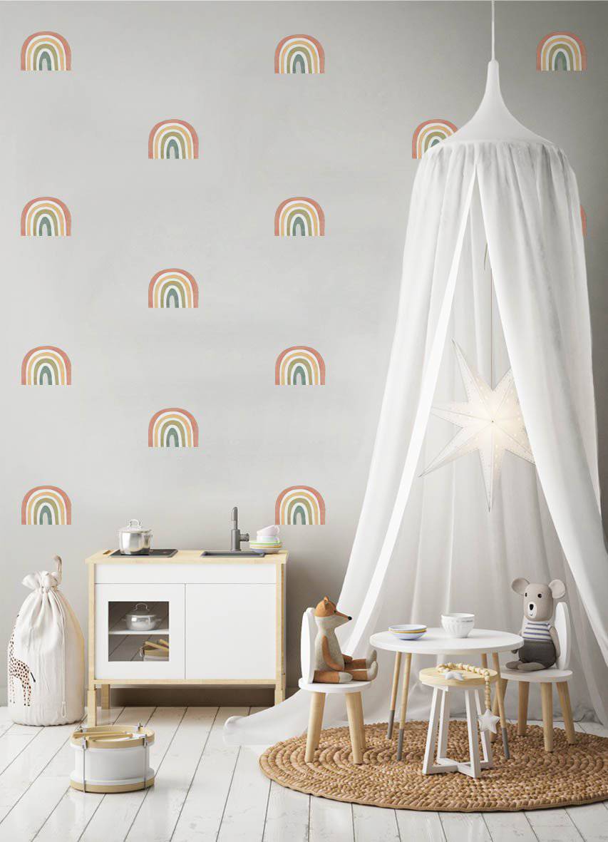 Rainbow Wall Decals (Bright) - Wall Decals - Fable and Fawn 