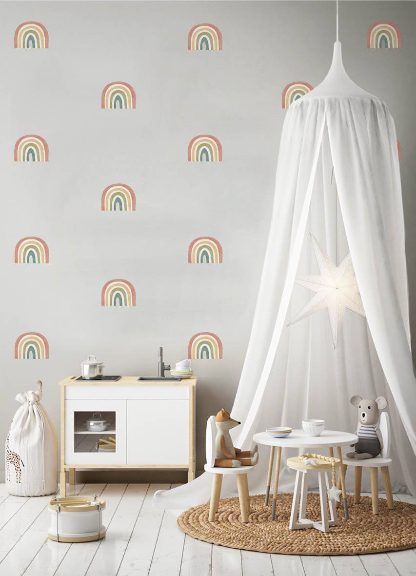 Rainbow Wall Decals (Bright) - Wall Decals - Fable and Fawn